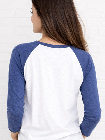 White & Vintage Indigo