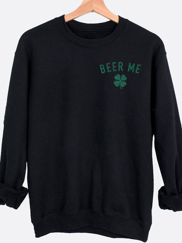 Beer Me Pocket Graphic Sweatshirt