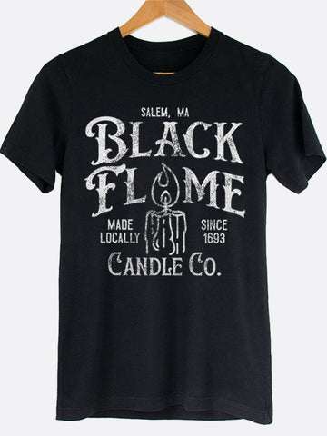 Black Flame Candle Graphic Tee