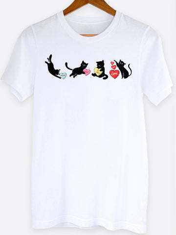 Kittens & Candy Hearts Graphic Tee