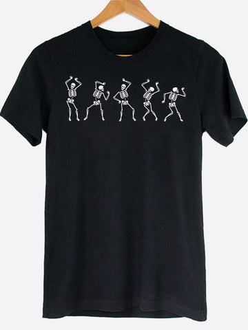 Five Dancing Skeletons Graphic Tee