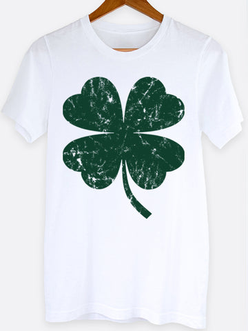 Distressed Clover Graphic Tee