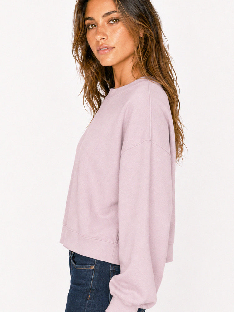 Boxy Fleece Crew Sweatshirt