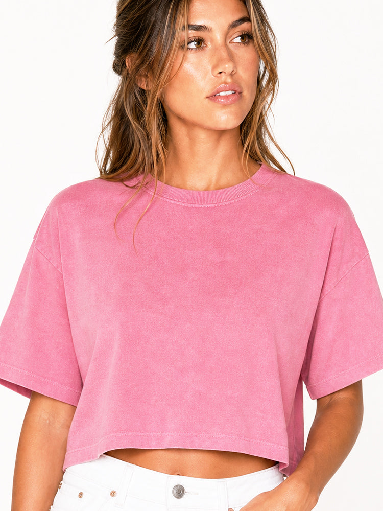 Garment Dyed Crop Tee