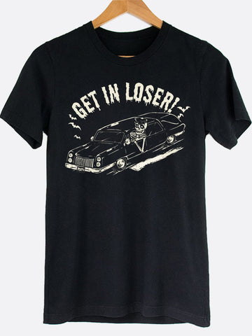 Get In Loser Skeleton Graphic Tee