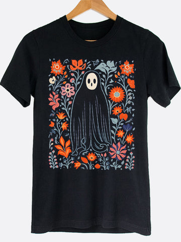 Ghost And Flowers Graphic Tee