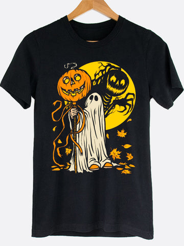 Ghost Pumpkin Stick Graphic Tee