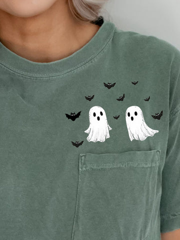 Flying Ghost Pocket Graphic Tee