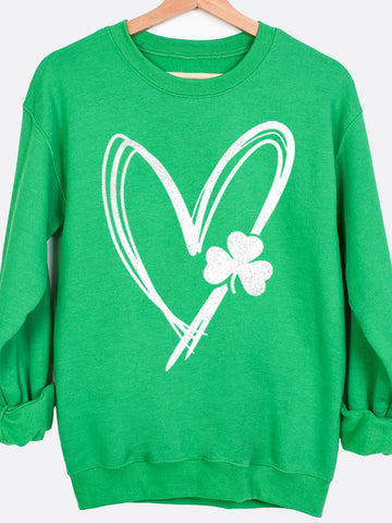 Heart Outline Graphic Sweatshirt