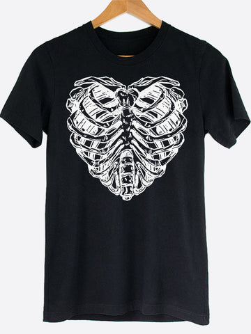 Rib Cage Heart Graphic Tee