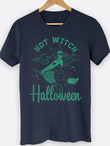 Hot Witch Halloween Graphic Tee