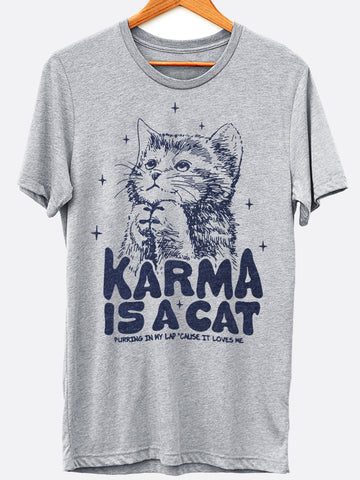 Karma Is A Cat Graphic Tee