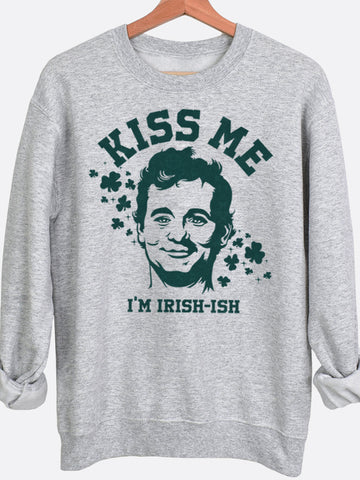 Kiss Me I'm Irish-ish Graphic Sweatshirt