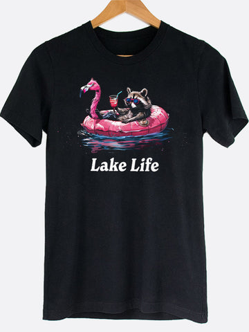 Lake Life Raccoon Graphic Tee