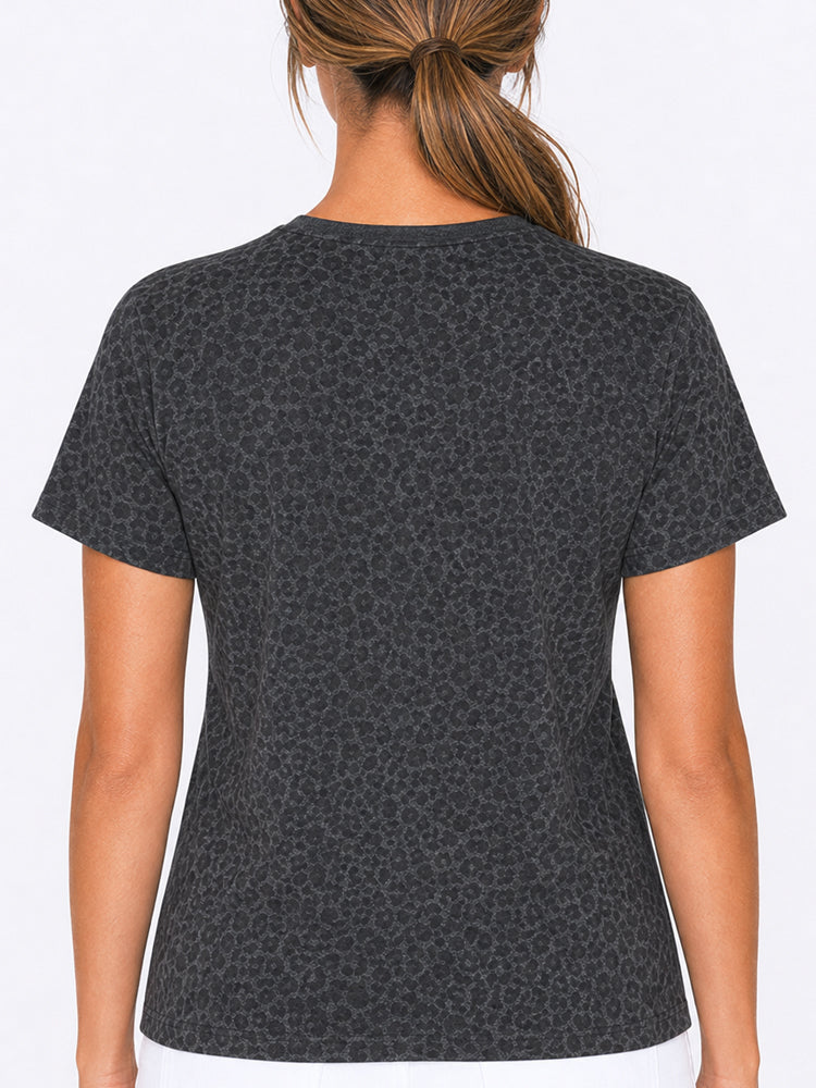 Leopard Print Crew Tee