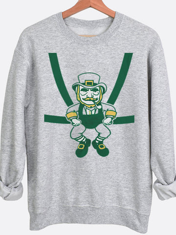 Leprechaun In Harness Graphic Sweatshirt