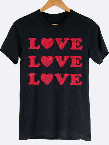 Love Love Love Graphic Tee