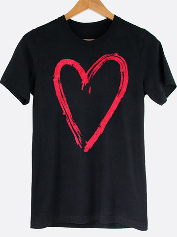 Paint Splatter Heart Graphic Tee