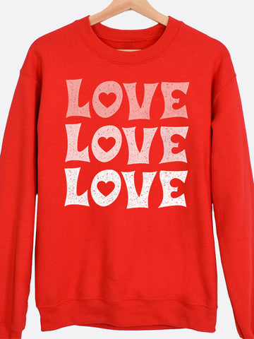 Love Love Love Graphic Sweatshirt