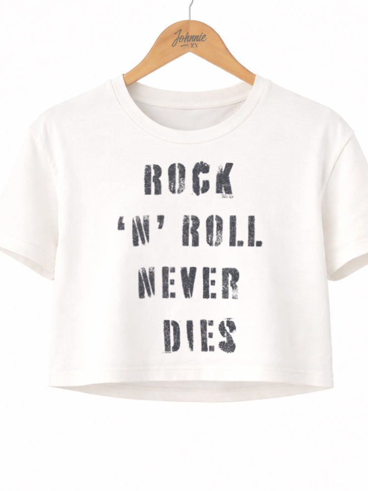 Rock N' Roll Never Dies Crop Tee