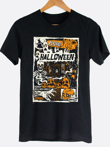 Scary Halloween Poster Graphic Tee