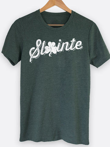 Slainte With Shamrock Graphic Tee