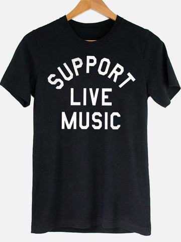 Support Live Music Graphic Tee