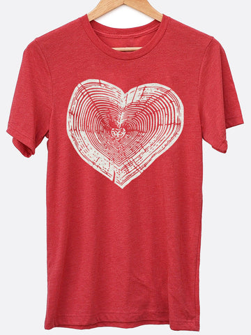 Tree Trunk Heart Graphic Tee