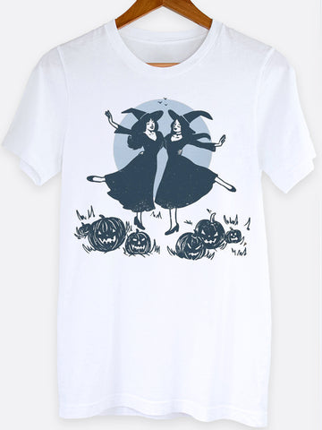 Two Happy Witches Graphic Tee