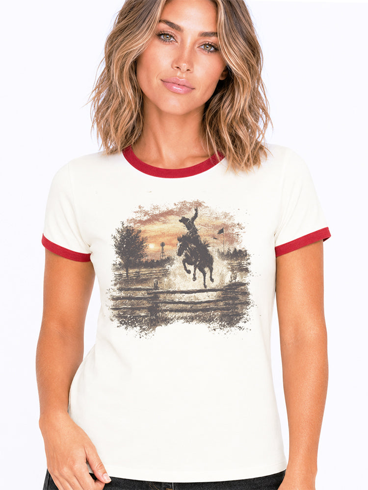 Vintage Cowboy Ringer Tee