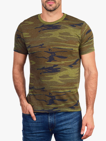 Camo Print Heather Crew