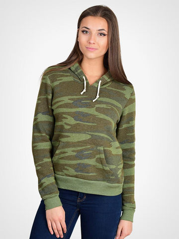 Camo Fleece Pullover Hoodie